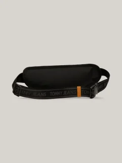 Torebki Na Pasku*Tommy Hilfiger Nerka Essential Z Motywem Powtórzonego Logo BLACK