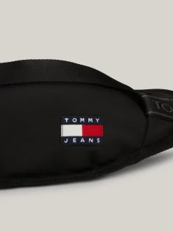 Torebki Na Pasku*Tommy Hilfiger Nerka Essential Z Motywem Powtórzonego Logo BLACK