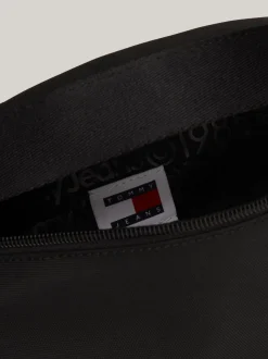 Torebki Na Pasku*Tommy Hilfiger Nerka Essential Z Motywem Powtórzonego Logo BLACK
