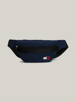 Torebki Na Pasku*Tommy Hilfiger Nerka Essential Z Powtórzonym Logo Na Pasku DARK NIGHT NAVY