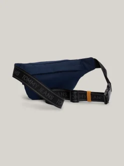 Torebki Na Pasku*Tommy Hilfiger Nerka Essential Z Powtórzonym Logo Na Pasku DARK NIGHT NAVY