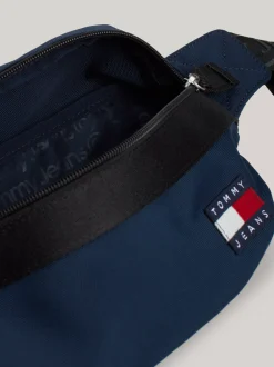 Torebki Na Pasku*Tommy Hilfiger Nerka Essential Z Powtórzonym Logo Na Pasku DARK NIGHT NAVY
