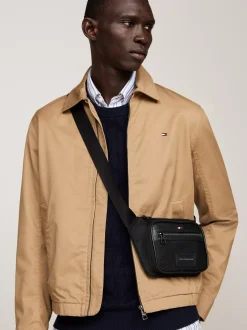 Torebki Na Pasku*Tommy Hilfiger Nerka Z Kolekcji Casual Z Naszywką Z Logo BLACK
