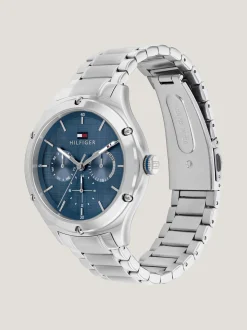 Zegarki*Tommy Hilfiger Niebieski Zegarek Ze Stali Nierdzewnej SILVER