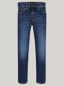 Jeansy*Tommy Hilfiger Niebieskie Jeansy Z Efektem Wyblaknięcia AUTHENTICSTRETCH