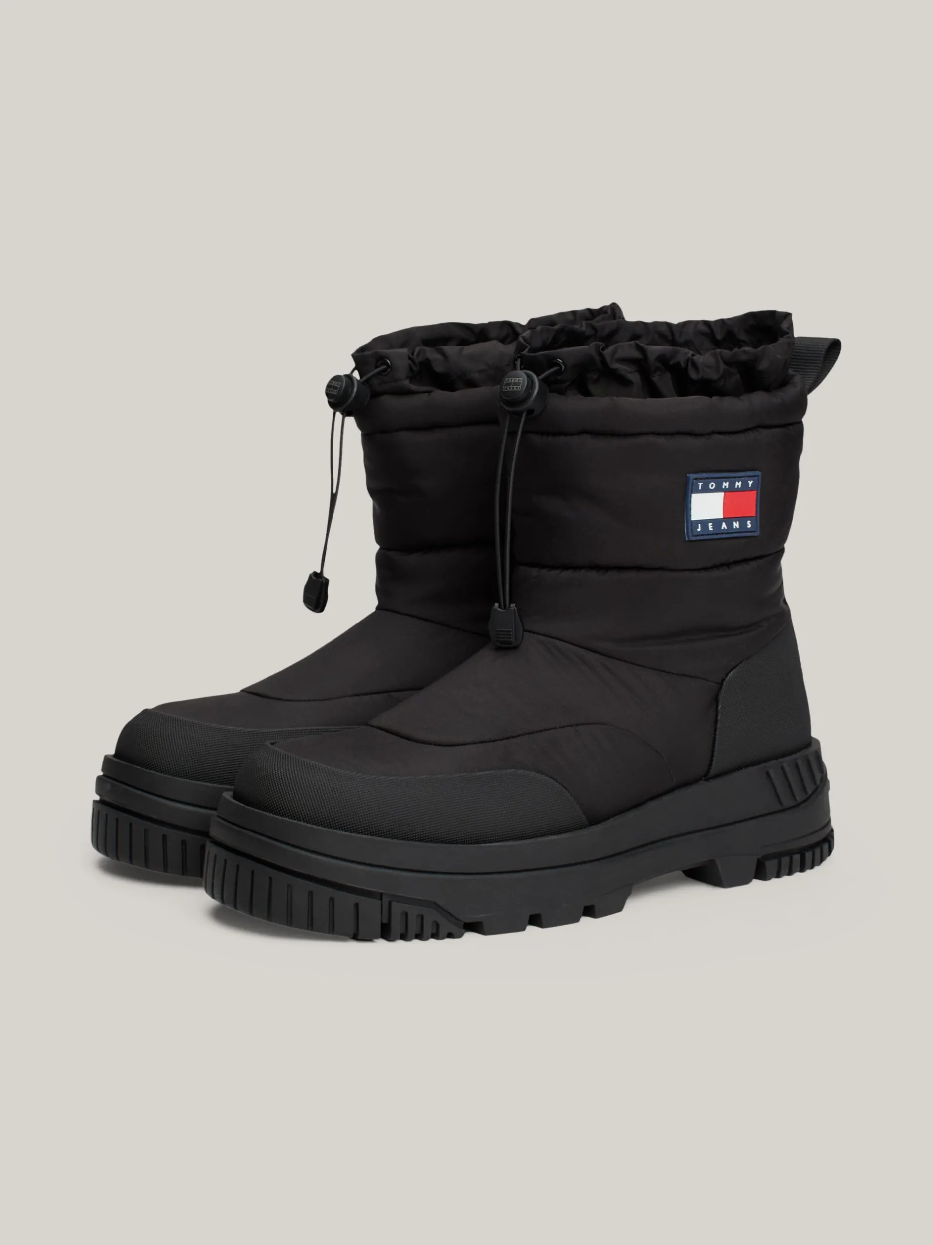 Buty*Tommy Hilfiger Śniegowce Na Grubej Podeszwie Z Logo BLACK