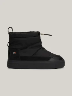 Botki*Tommy Hilfiger Śniegowce Z Regulowanymi Troczkami BLACK