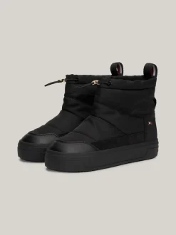 Botki*Tommy Hilfiger Śniegowce Z Regulowanymi Troczkami BLACK