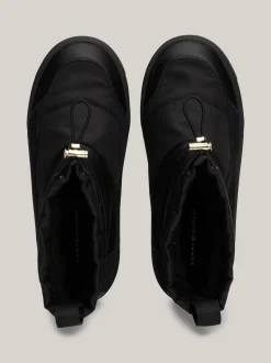 Botki*Tommy Hilfiger Śniegowce Z Regulowanymi Troczkami BLACK
