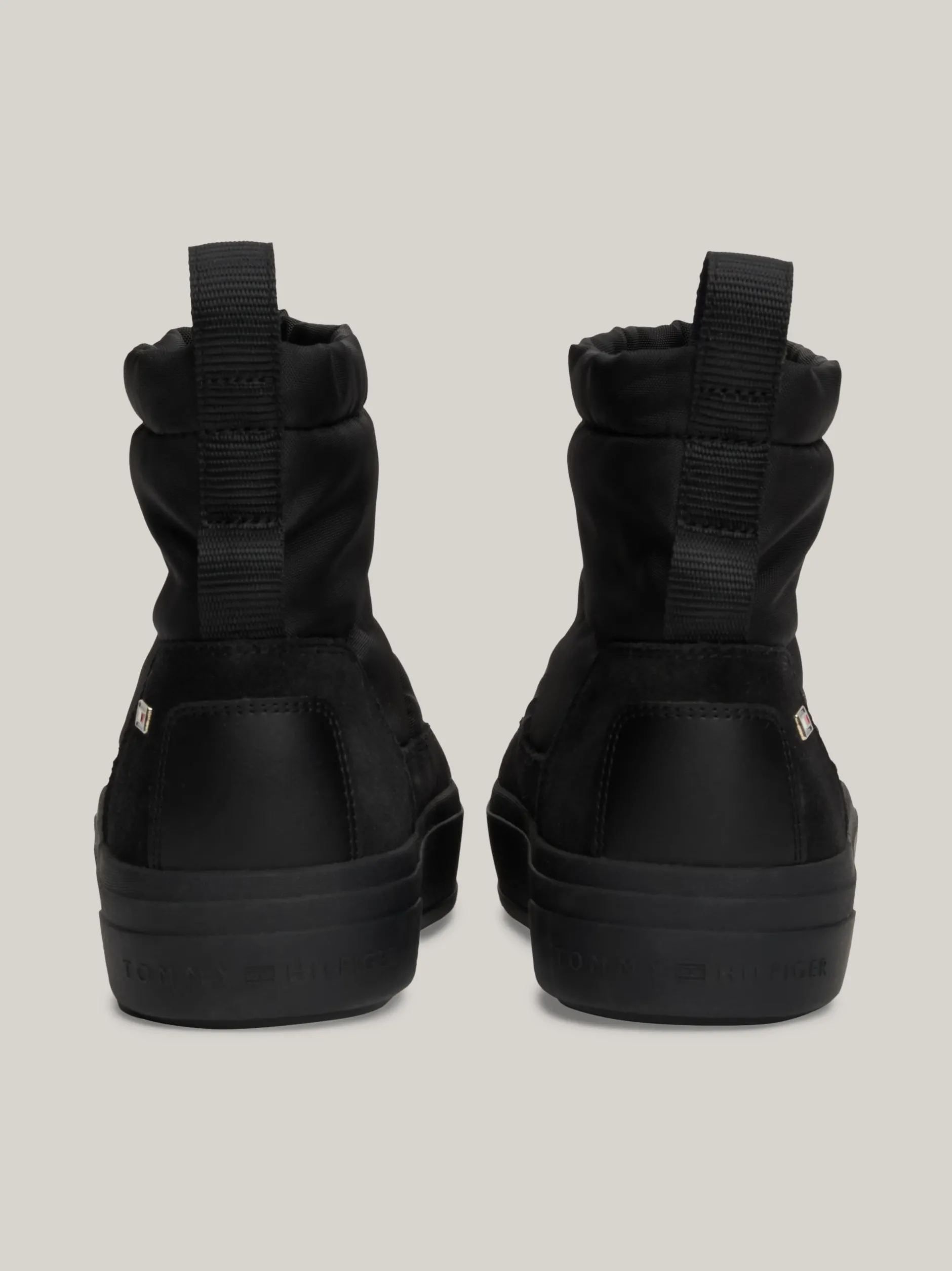 Botki*Tommy Hilfiger Śniegowce Z Regulowanymi Troczkami BLACK