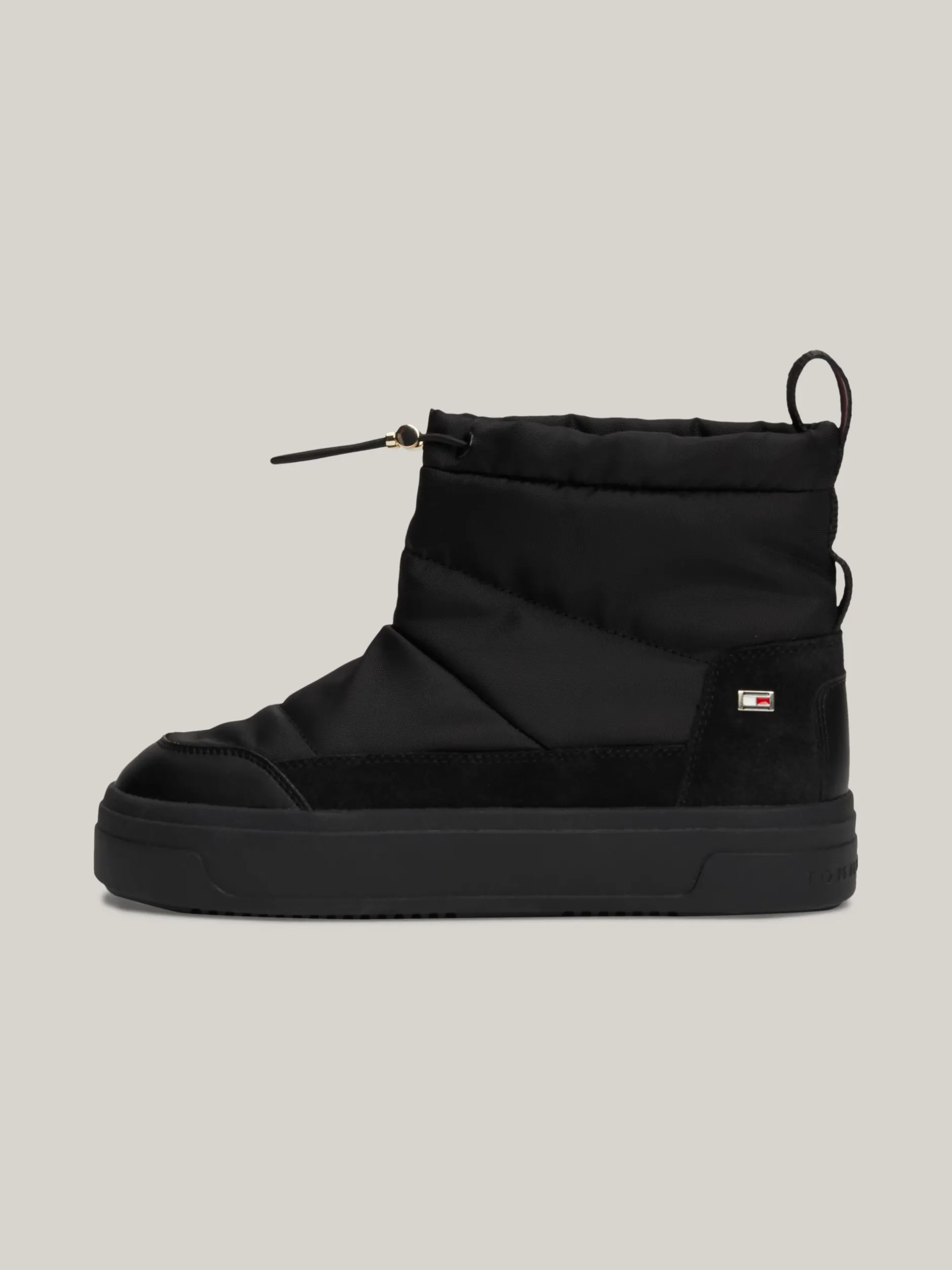 Botki*Tommy Hilfiger Śniegowce Z Regulowanymi Troczkami BLACK