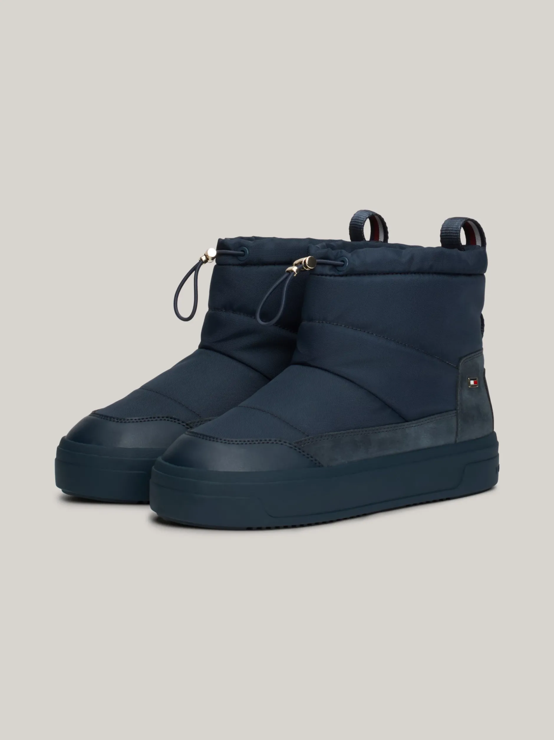 Botki*Tommy Hilfiger Śniegowce Z Regulowanymi Troczkami MILITARY DENIM