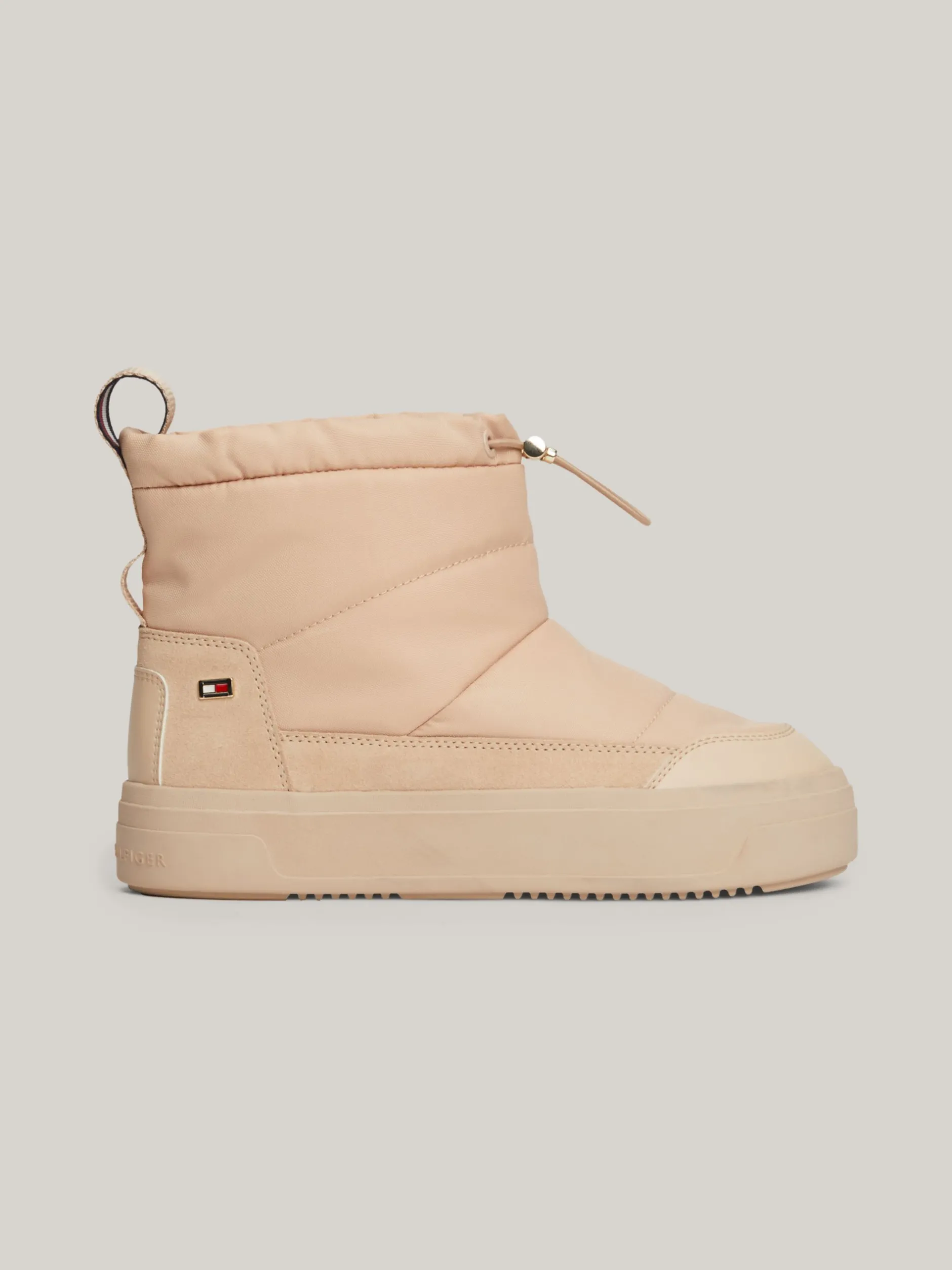 Botki*Tommy Hilfiger Śniegowce Z Regulowanymi Troczkami MISTY BLUSH