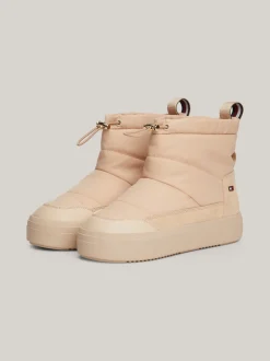 Botki*Tommy Hilfiger Śniegowce Z Regulowanymi Troczkami MISTY BLUSH