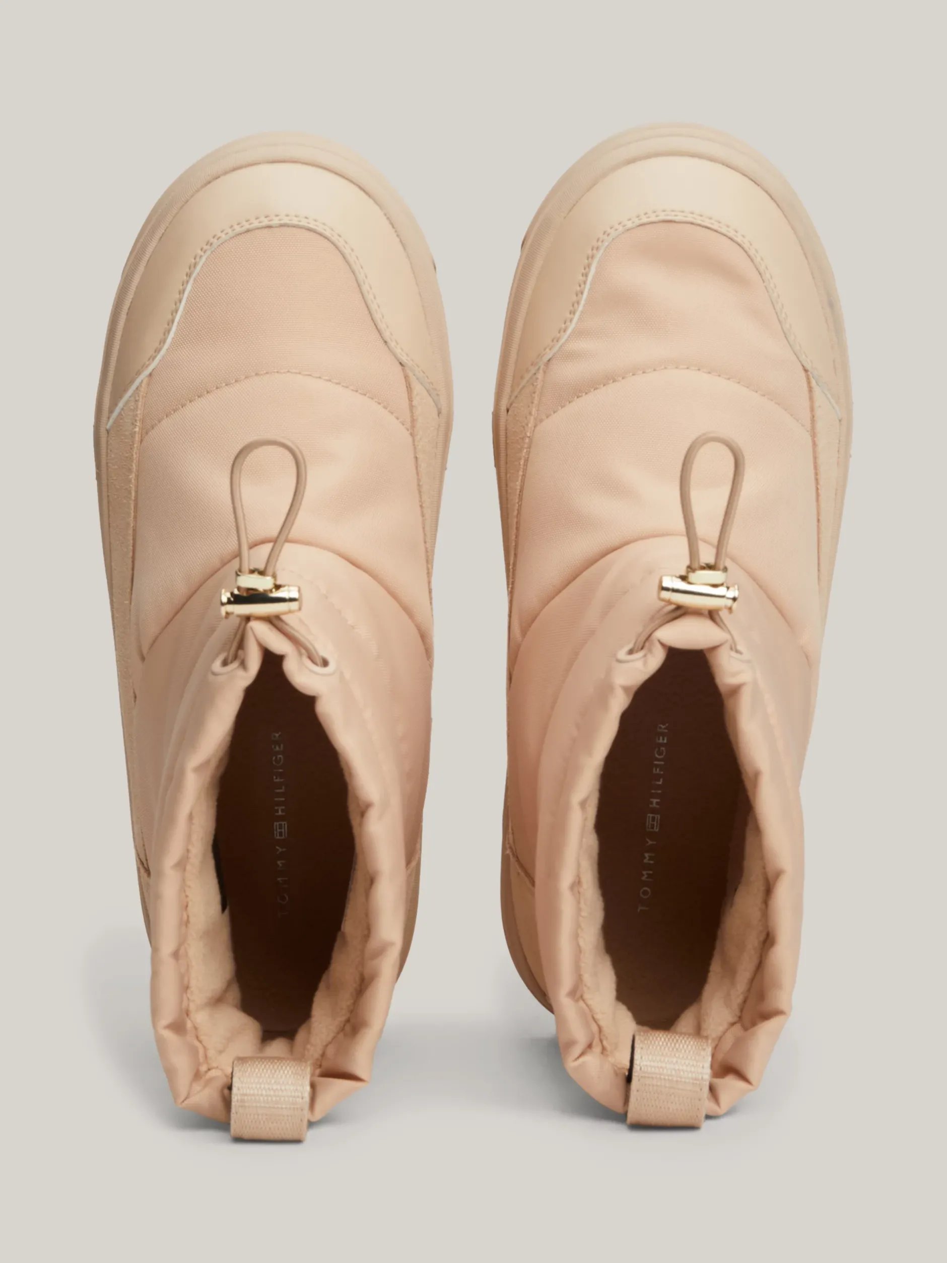 Botki*Tommy Hilfiger Śniegowce Z Regulowanymi Troczkami MISTY BLUSH