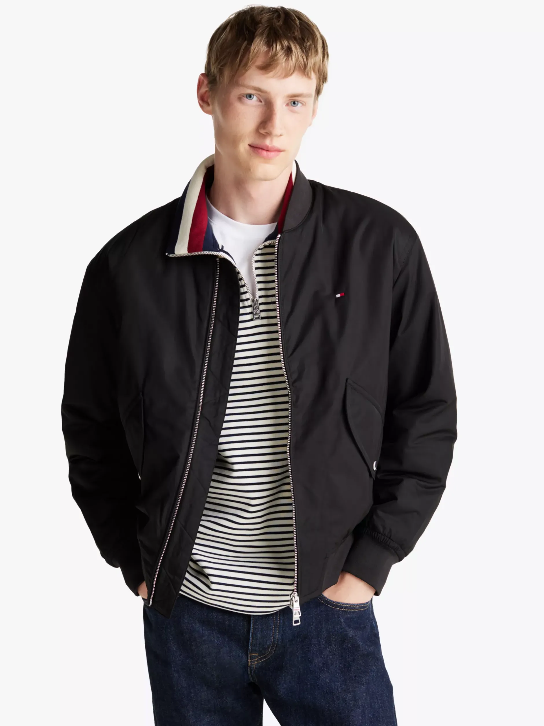 Kurtki & Płaszcze|Bomberki*Tommy Hilfiger Nieprzemakalna Kurtka Bomber Z Termoizolacją BLACK
