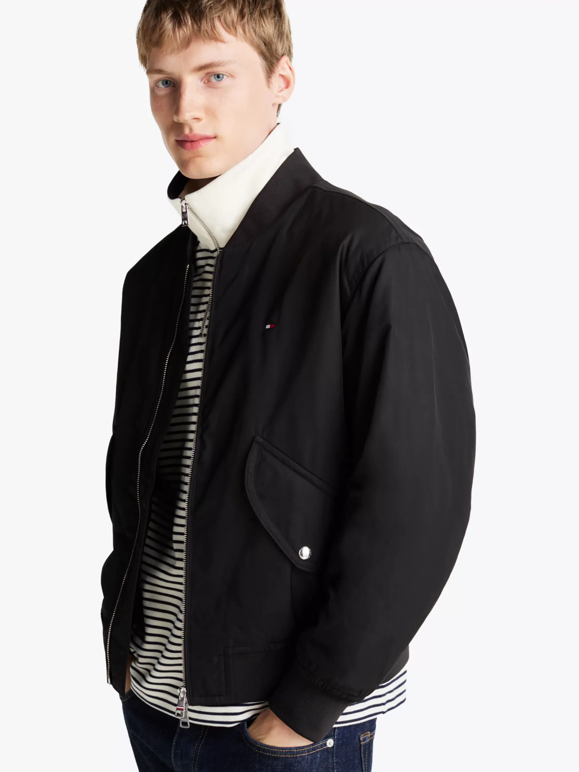 Kurtki & Płaszcze|Bomberki*Tommy Hilfiger Nieprzemakalna Kurtka Bomber Z Termoizolacją BLACK