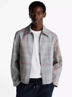 Kurtki & Płaszcze*Tommy Hilfiger Nieprzemakalna Kurtka Koszulowa Na Zamek MEDIUM GREY HEATHER