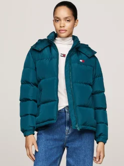 Kurtki & Płaszcze*Tommy Hilfiger Nieprzemakalna Kurtka Puchowa Alaska DEEP SEAWATER