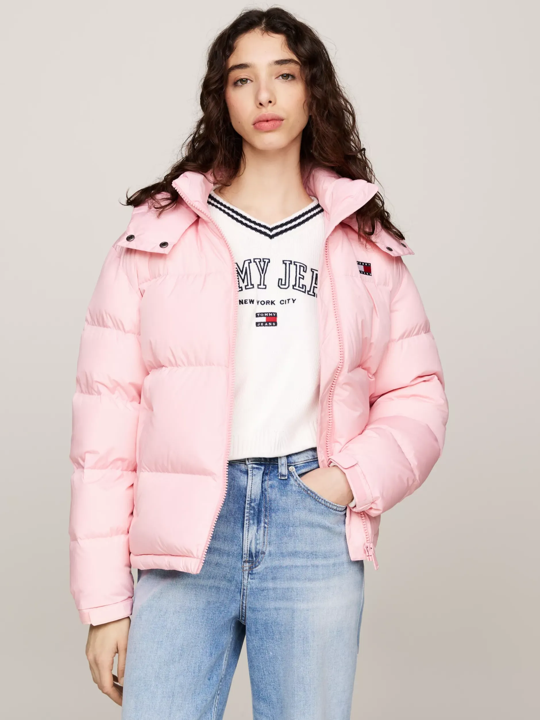 Kurtki & Płaszcze*Tommy Hilfiger Nieprzemakalna Kurtka Puchowa Alaska BALLET PINK