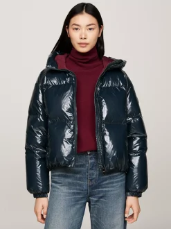 Kurtki & Płaszcze*Tommy Hilfiger Nieprzemakalna Kurtka Puchowa MILITARY DENIM