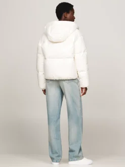 Kurtki & Płaszcze*Tommy Hilfiger Nieprzemakalna Kurtka Puchowa ANCIENT WHITE