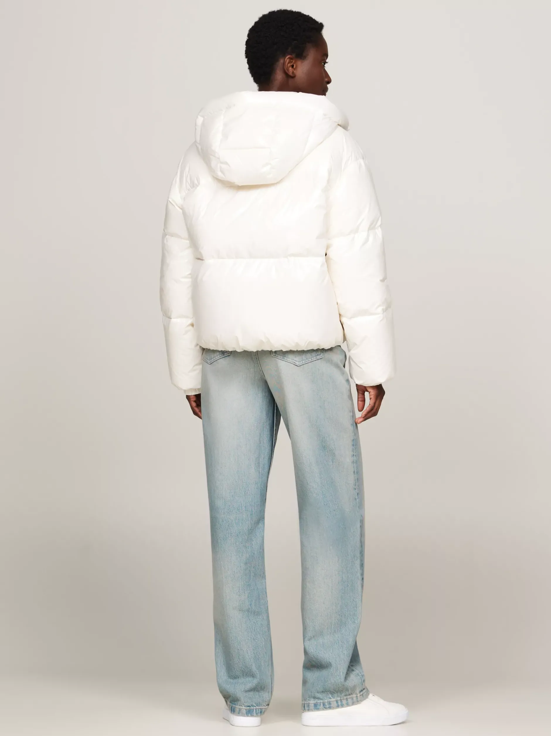 Kurtki & Płaszcze*Tommy Hilfiger Nieprzemakalna Kurtka Puchowa ANCIENT WHITE