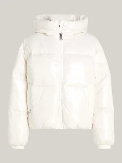 Kurtki & Płaszcze*Tommy Hilfiger Nieprzemakalna Kurtka Puchowa ANCIENT WHITE