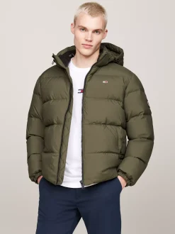 Kurtki & Płaszcze*Tommy Hilfiger Nieprzemakalna Kurtka Z Puchowym Wypełnieniem FATIGUE GREEN
