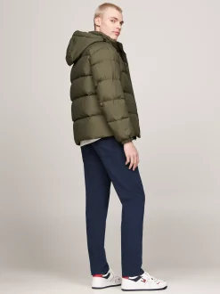 Kurtki & Płaszcze*Tommy Hilfiger Nieprzemakalna Kurtka Z Puchowym Wypełnieniem FATIGUE GREEN