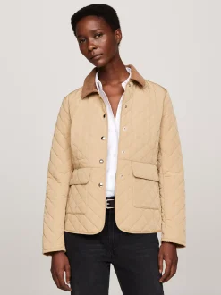 Kurtki & Płaszcze*Tommy Hilfiger Nieprzemakalna Kurtka Z Pikowaniem CLASSIC KHAKI