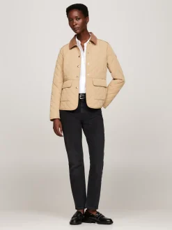 Kurtki & Płaszcze*Tommy Hilfiger Nieprzemakalna Kurtka Z Pikowaniem CLASSIC KHAKI