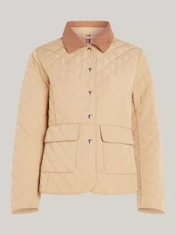 Kurtki & Płaszcze*Tommy Hilfiger Nieprzemakalna Kurtka Z Pikowaniem CLASSIC KHAKI
