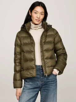 Kurtki & Płaszcze*Tommy Hilfiger Nieprzemakalna Kurtka Z Puchowym Wypełnieniem ARMY GREEN