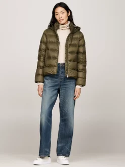 Kurtki & Płaszcze*Tommy Hilfiger Nieprzemakalna Kurtka Z Puchowym Wypełnieniem ARMY GREEN