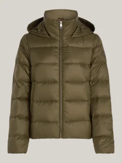 Kurtki & Płaszcze*Tommy Hilfiger Nieprzemakalna Kurtka Z Puchowym Wypełnieniem ARMY GREEN