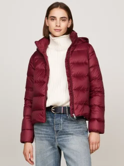 Kurtki & Płaszcze*Tommy Hilfiger Nieprzemakalna Kurtka Z Puchowym Wypełnieniem DEEP ROUGE