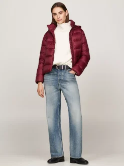 Kurtki & Płaszcze*Tommy Hilfiger Nieprzemakalna Kurtka Z Puchowym Wypełnieniem DEEP ROUGE