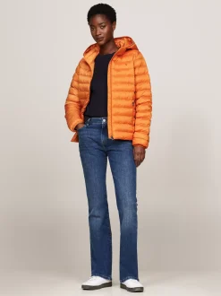Kurtki & Płaszcze*Tommy Hilfiger Nieprzemakalna Ocieplana Kurtka AUTUMN ORANGE