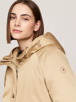 Kurtki & Płaszcze*Tommy Hilfiger Nieprzemakalna Ocieplana Parka Z Kapturem CLASSIC KHAKI