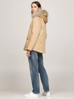 Kurtki & Płaszcze*Tommy Hilfiger Nieprzemakalna Ocieplana Parka Z Kapturem CLASSIC KHAKI