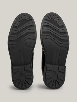 Buty Sznurowane|Buty*Tommy Hilfiger Nieprzemakalne Brogsy Ze Skóry BLACK