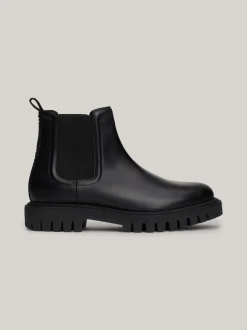 Sztyblety|Buty*Tommy Hilfiger Nieprzemakalne Masywne Sztyblety Ze Skóry BLACK