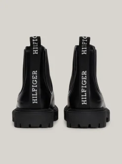 Sztyblety|Buty*Tommy Hilfiger Nieprzemakalne Masywne Sztyblety Ze Skóry BLACK