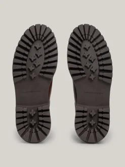 Sztyblety|Buty*Tommy Hilfiger Nieprzemakalne Masywne Sztyblety Ze Skóry WINTER COGNAC