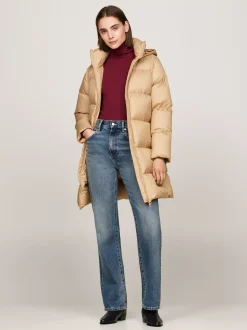 Kurtki & Płaszcze*Tommy Hilfiger Nieprzemakalny Płaszcz Puchowy CLASSIC KHAKI