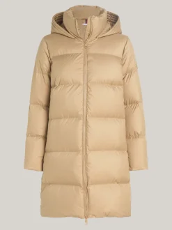 Kurtki & Płaszcze*Tommy Hilfiger Nieprzemakalny Płaszcz Puchowy CLASSIC KHAKI