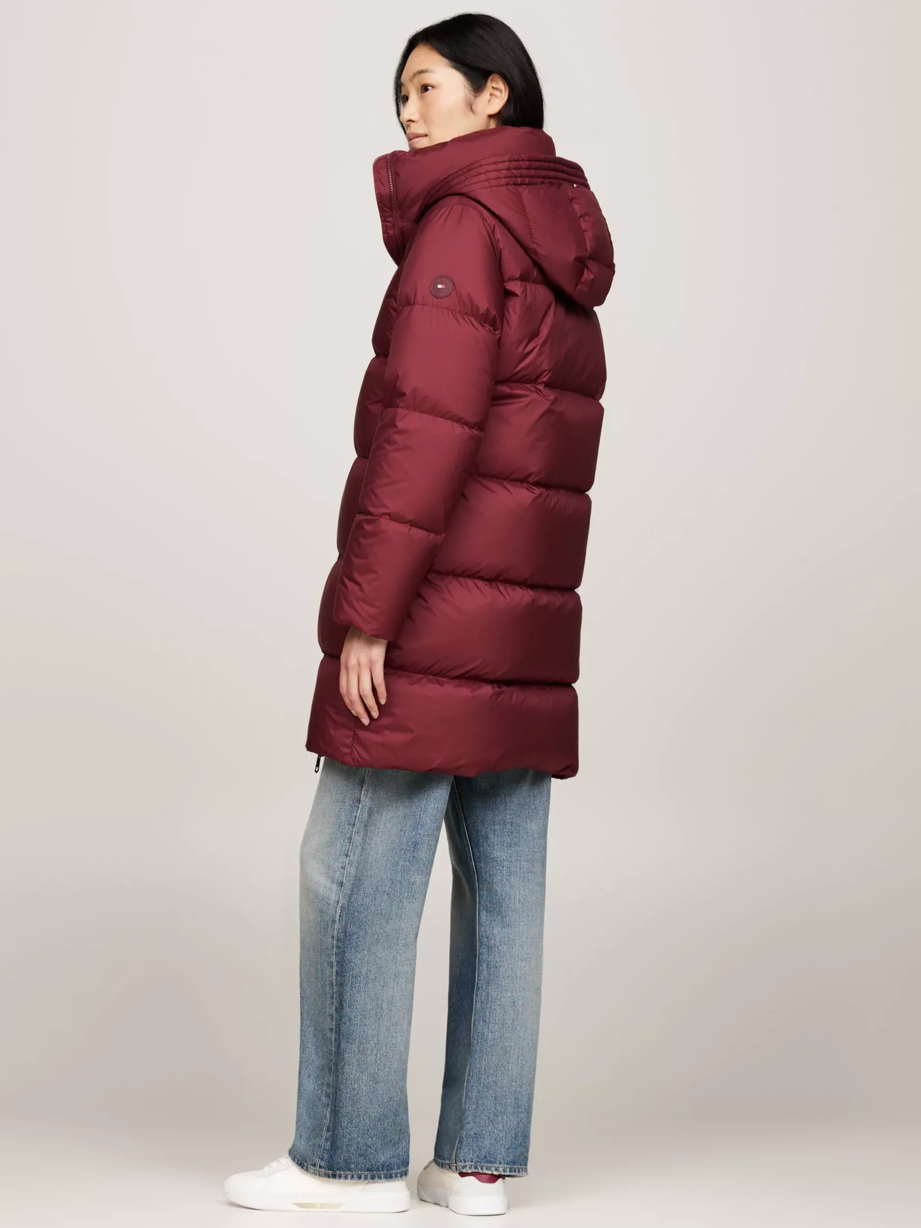 Kurtki & Płaszcze*Tommy Hilfiger Nieprzemakalny Płaszcz Puchowy DEEP ROUGE