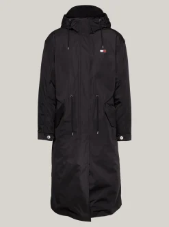 Kurtki & Płaszcze*Tommy Hilfiger Nieprzemakalny Płaszcz Z Kapturem 2 W 1 BLACK