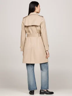 Kurtki & Płaszcze*Tommy Hilfiger Nieprzemakalny Trencz O Wąskim Kroju BEIGE